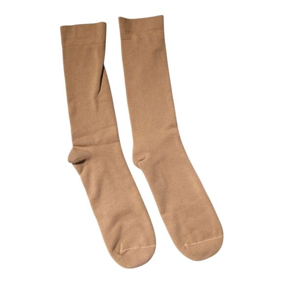 Dolce & Gabbana Brown Solid Cotton Mid Calf Men Men's Socks